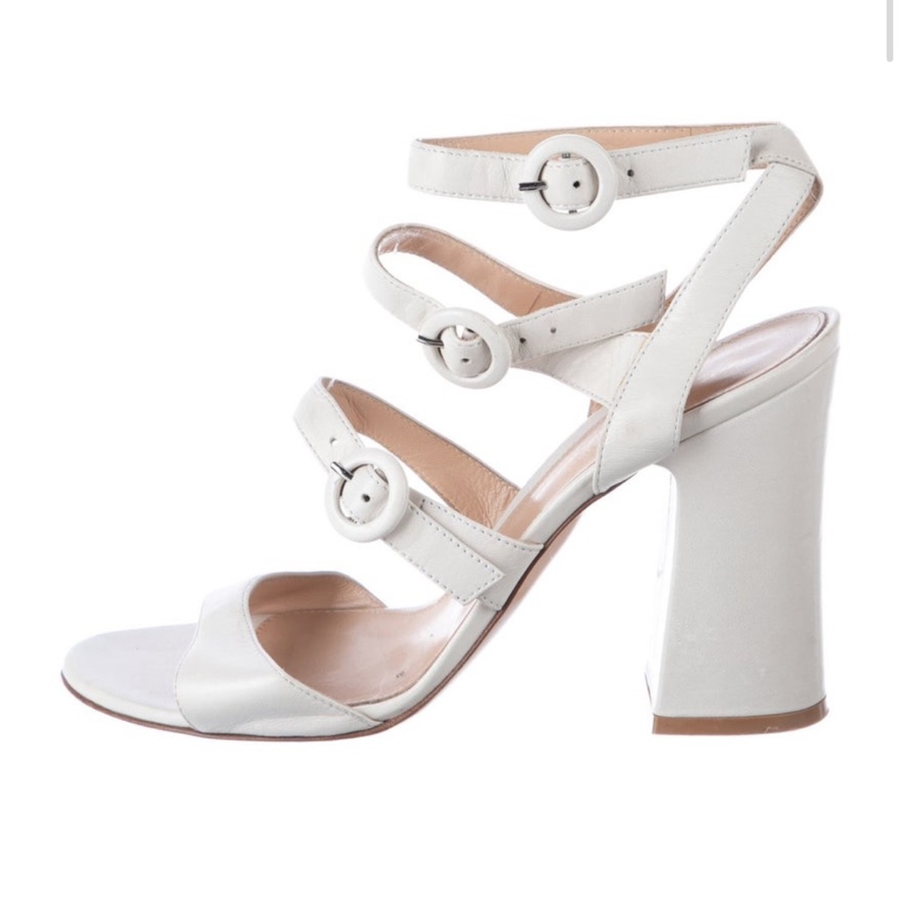 Gianvito Rossi White Leather Heels
